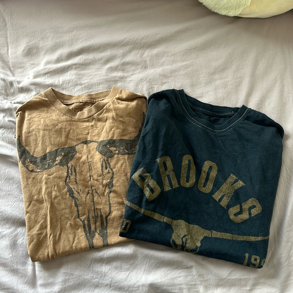 Western Graphic T-shirts Brooks and Dunn (Size XS) Longhorn (Size S)